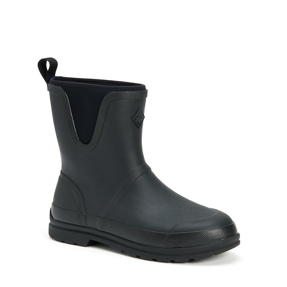 NEW Muck Boot Men’s Pull On Mid Waterproof Farm Rain Work Boots Black‎ Size 13